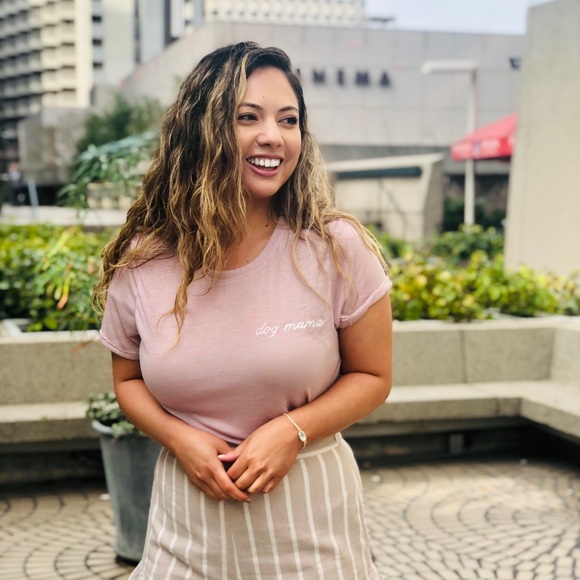 Dog Mama Dusty Pink Top - Picture 2 of 4